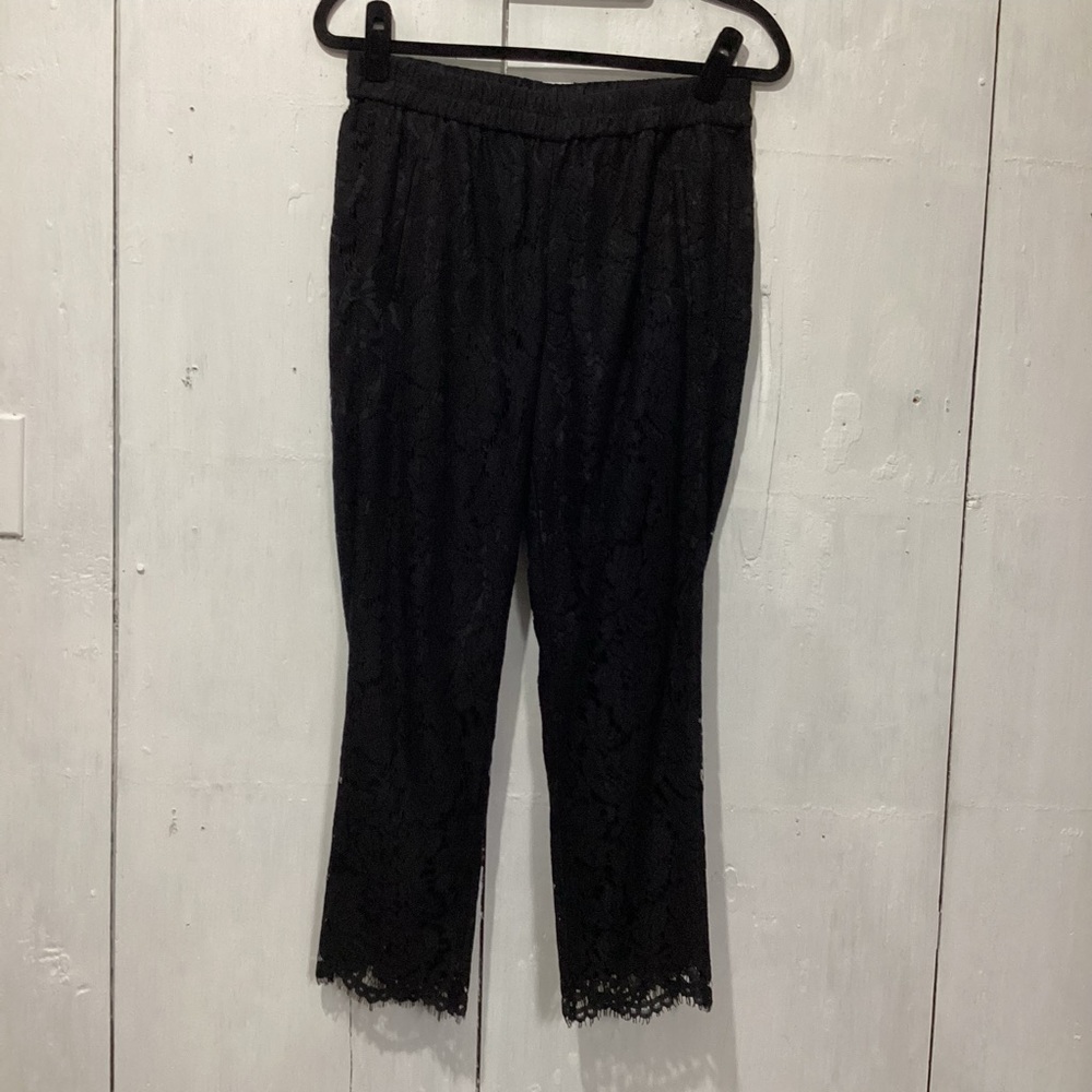 J. Crew Black Lace Pants, Size 4